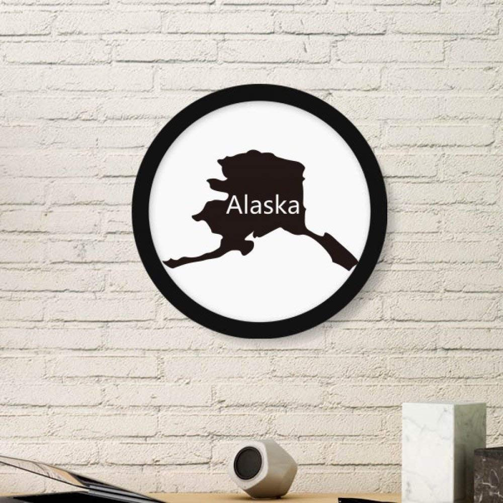 Deco murale usa cadre photo alaska rond noir pour salon moderne