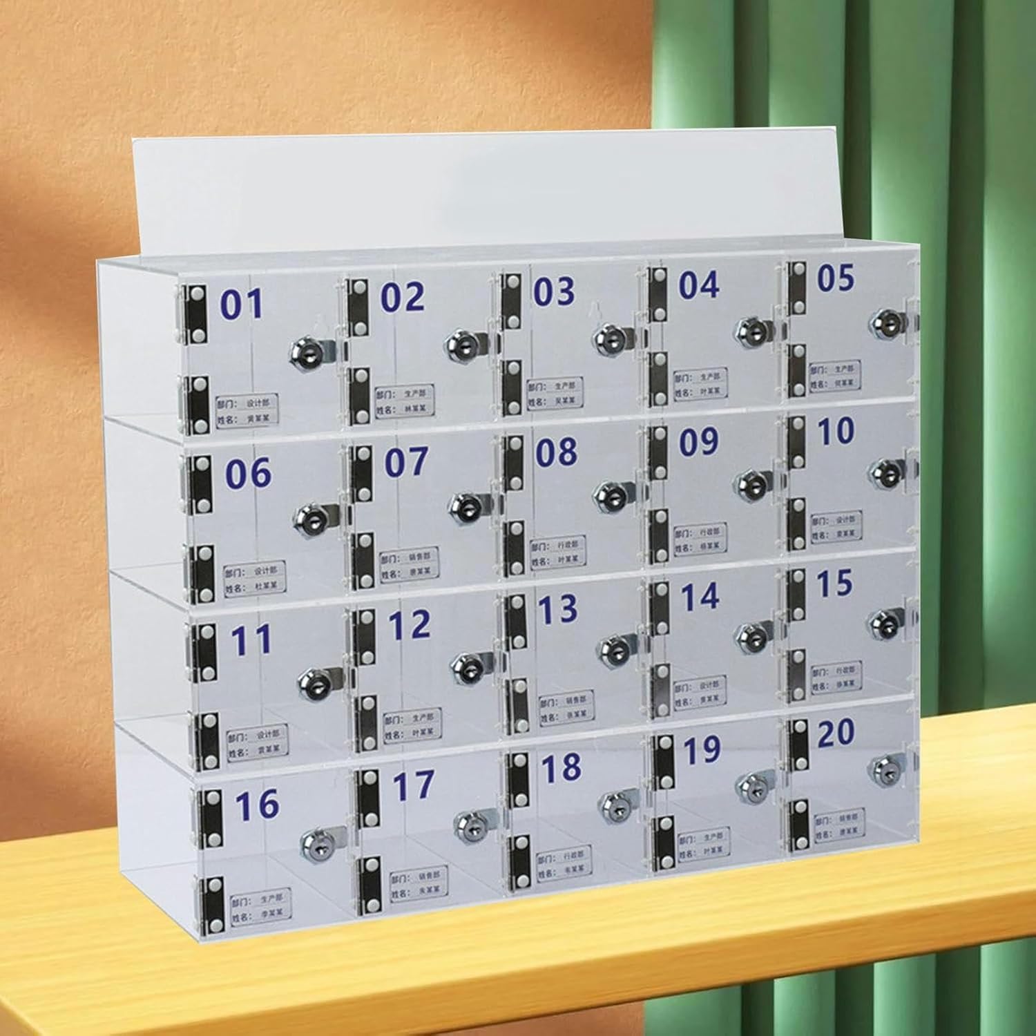 Wall-Mounted Clear Cell Phone Locker Box for Classroom, 15-50 Slots Storage Cabinet, Ideal Cell Phone Holder for Schools, Secure Cell Phone Storage Solution