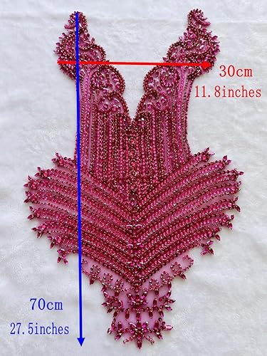 Miniatura 7 de Generic 1 parche de apliques de boda de plata glamoroso, cuentas de piedras hechas a mano, parches de cristal brillantes para coser diamantes de