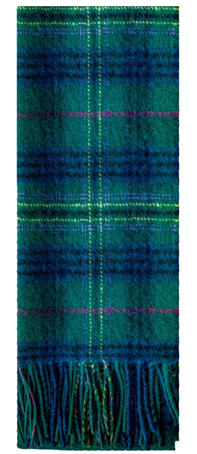 I Luv Ltd Unisex Kennedy Modern Tartan Plaid 100% Lambswool Clan Scarf Made In Scotland