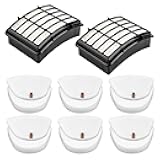 (8 Pack) 2 HEPA Filters + 6 Foam Filters for Shark Vacuum Navigator Lift Away NV350 NV351, NV352 NV355, NV356E NV360, NV370 NV391, ZU503AMZ, UV440 UV490, UV500 UV540 UV550 CU500#XFF350 XHF350