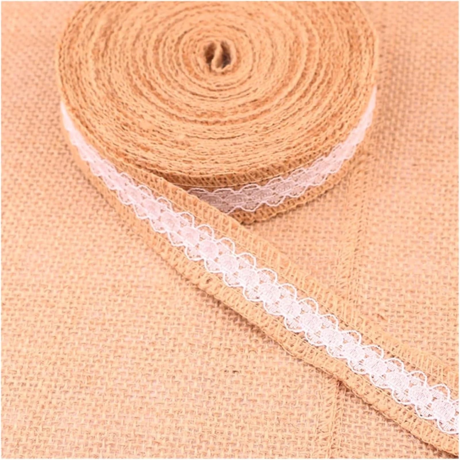 Jute Burlap Ribbon, Jute Burlap Ribbon Lace Multicolor 2m, 5m For Wedding Party DIY Wrapping Crafts