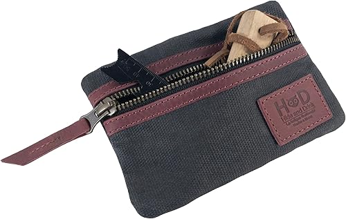 Miniatura 4 de Hide & Drink, Multi-Tool Pocket Pouch, Compact Multipurpose EDC Zippered Bag, Mini Camping Tool Case, Waxed Canvas, Knife Holster, Handmade Slim