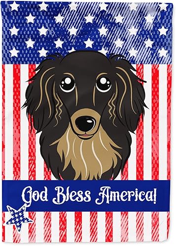 Vista 443 de Caroline's Treasures BB2171GF American Flag and Border Collie Garden Flag Mailbox Flag Decorative Yard Flag Banner Outside Patio Artwork Yard Flower