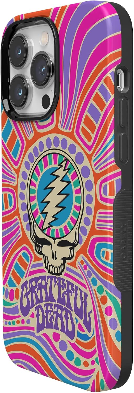 Casely iPhone 14 Pro Case | Art of Chaos | Grateful Dead Skull | Bold Protective Design | Compatible with MagSafe