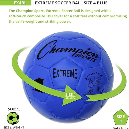 Miniatura 3 de Champion Sports Extreme Series - Pelota de fútbol compuesto Tamaños 3, 4, 5 en varios colores