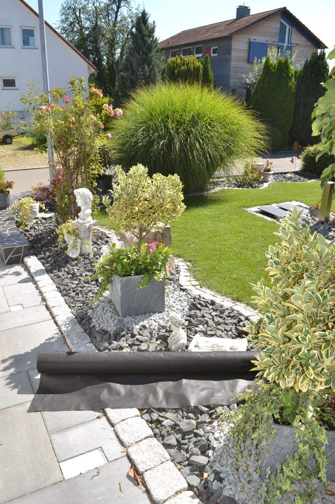 AGRI plus Fieltro para las malas hierbas de alta calidad para jardín con una fuerte resistencia a los rayos UV, permeable al agua y extremadamente resistente a la rotura, para una perfecta protección