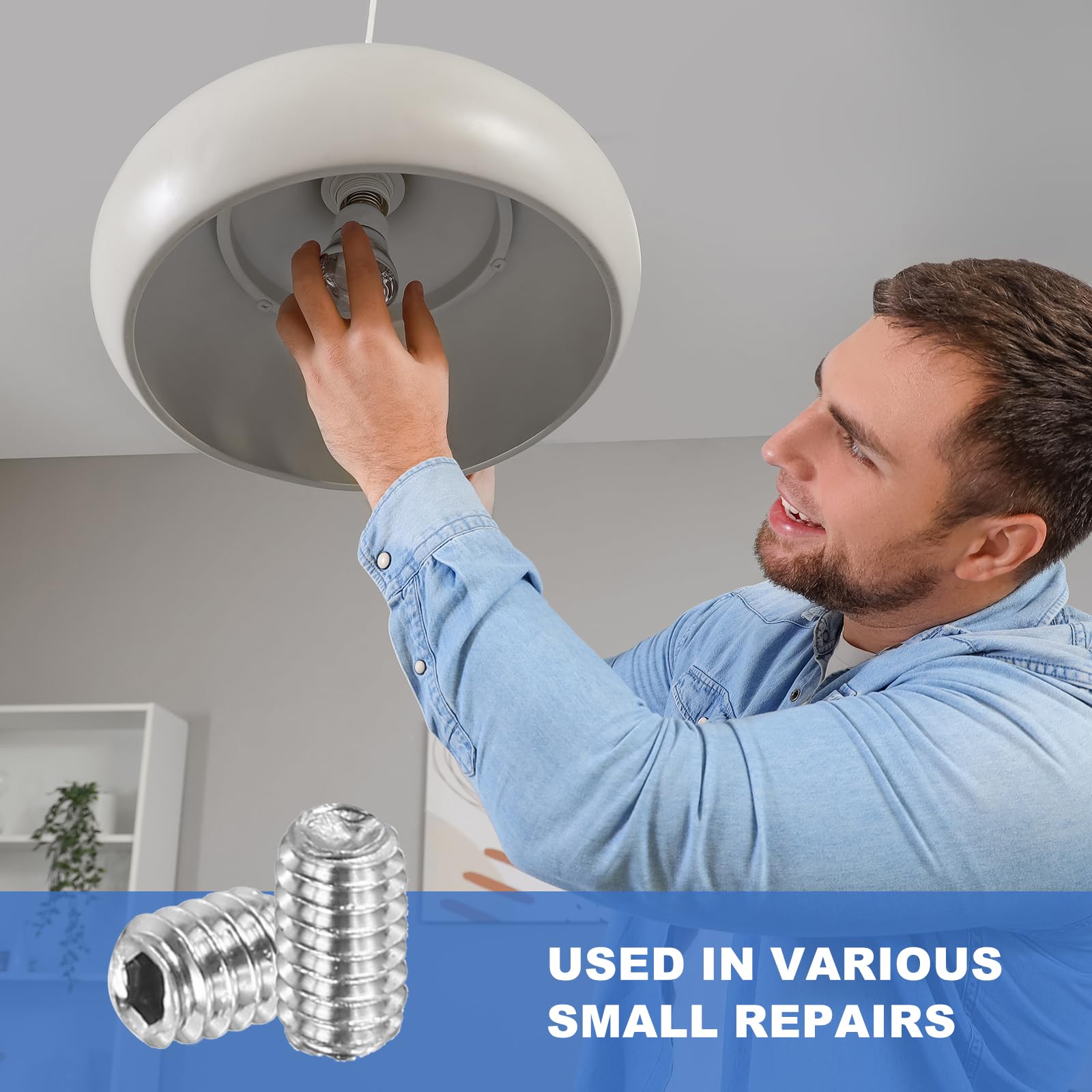 PATIKIL 50 Pezzi Viti Senza Testa Esagonale, M2x2mm Bullone Viti di Arresto Acciaio Inossidabile 304 Viti Esagono Incassato per Riparazione di Maniglie Porte Apparecchi di Illuminazione