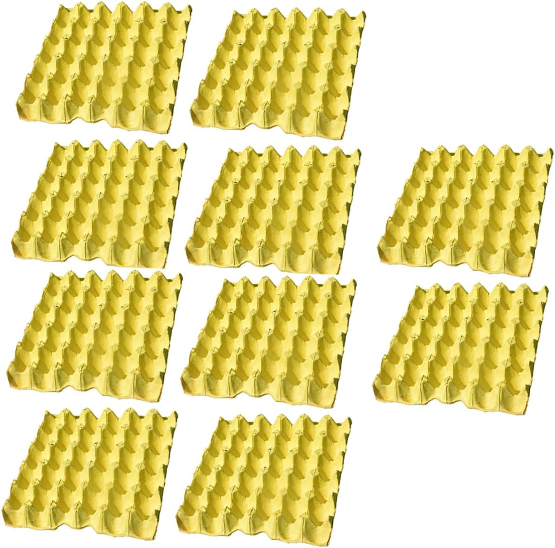 10pcs DIY Paper Pulp Egg Storage Holders 30-egg Capacity Household Egg Trays for Refrigerator for Kitchen Organization