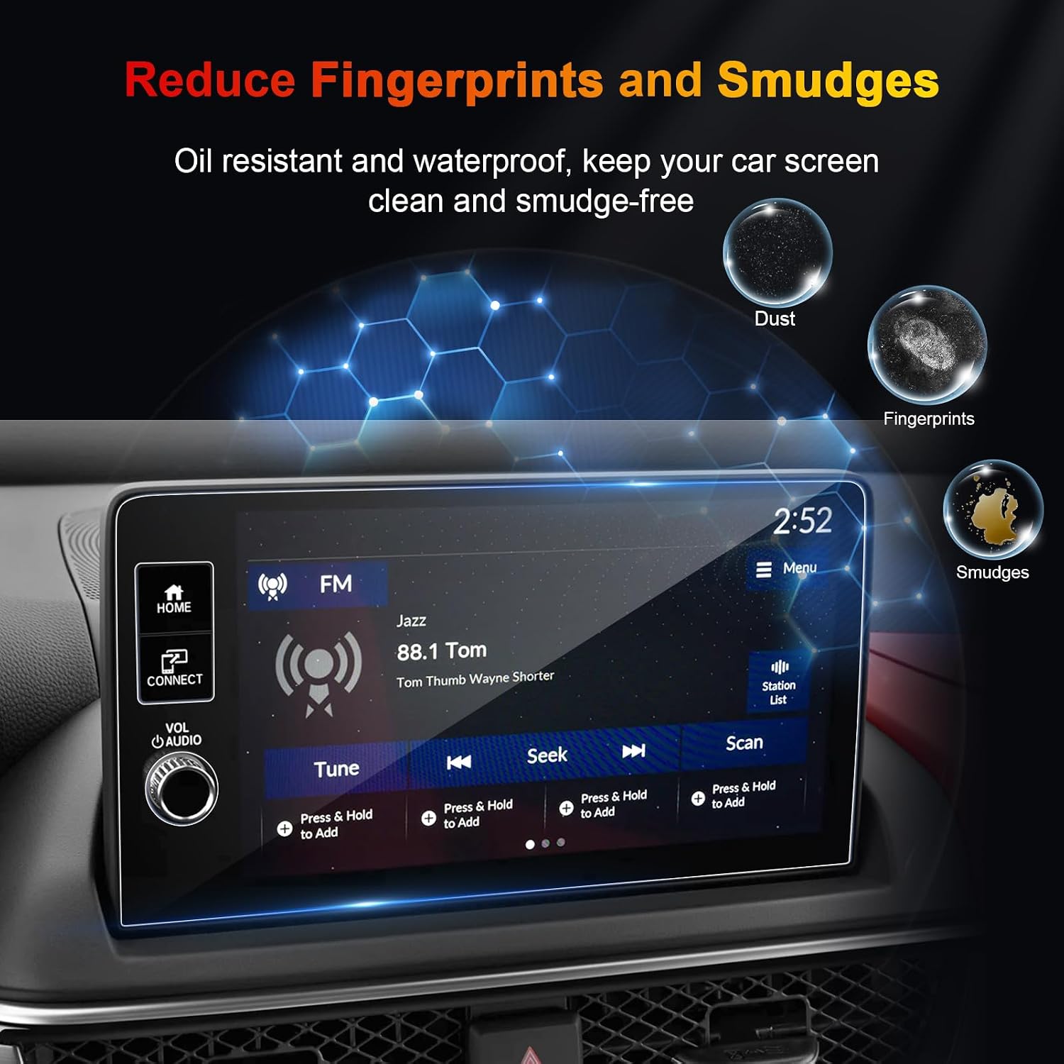 for 2025 Acura ADX Screen Protector for 2025 2026 ADX/A-Spec Package 9-Inch Touchscreen Display for 2026 Acura ADX Accessories Anti-Scratch Tempered Glass Protective Film (2025 ADX 9-In HD) image 4