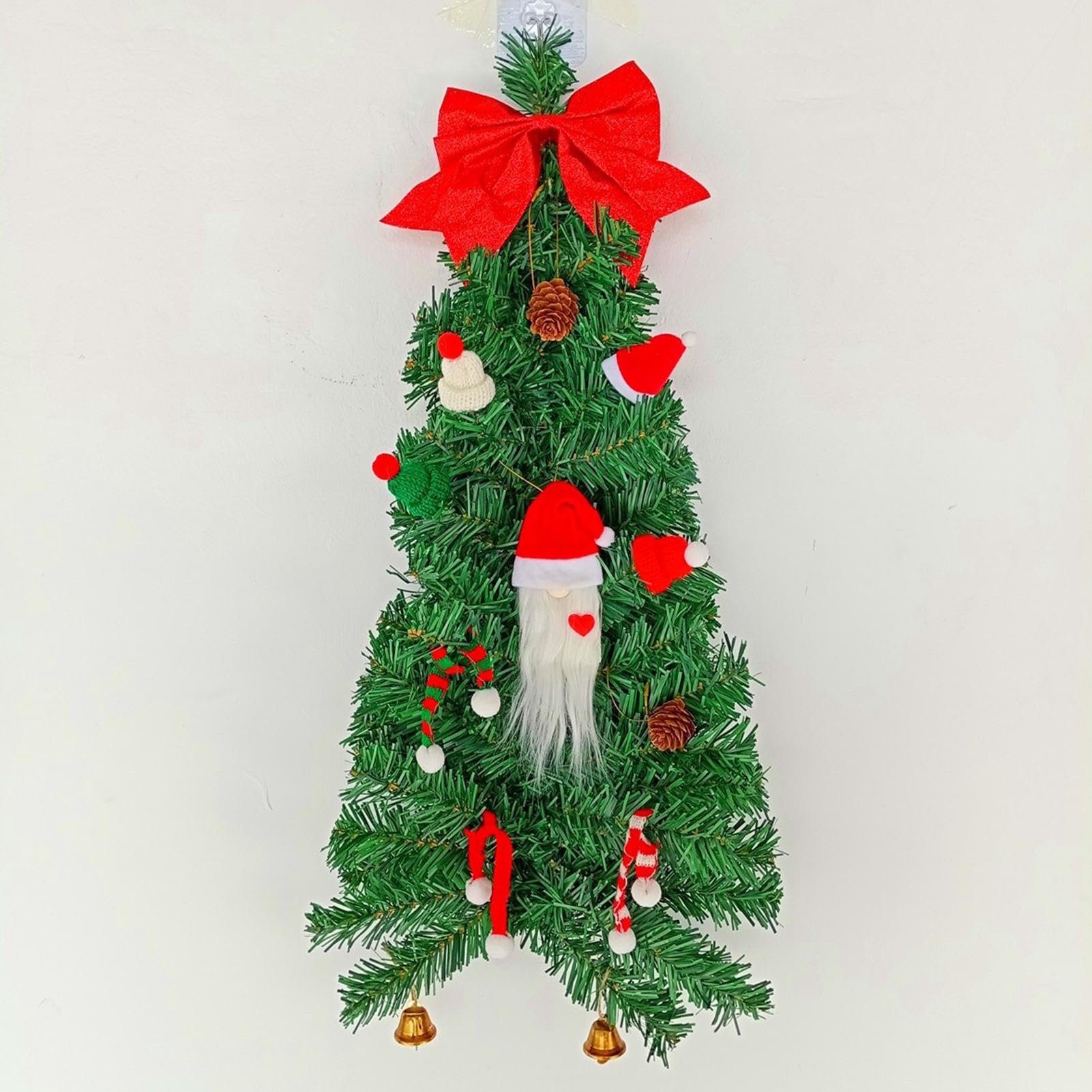 Couronne De Noël pour Porte Décoration Murale Suspendue pour Fêtes | Support pour Porte et Sapin de Noël Extérieur Pour Extérieur Salon Chambre Ferme Cheminée Bureau