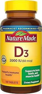 Nature Made - Vitamin D3 2000 Iu, 100 Tablets - 161565