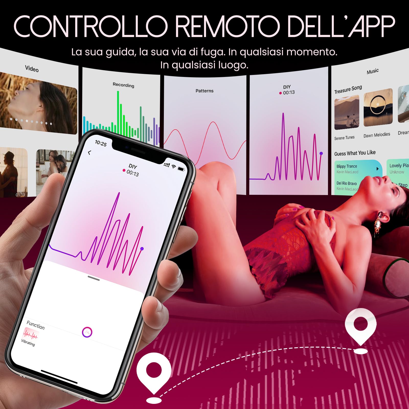 Giocattolo sessuale per donne equitazione dildo impulso, macchina sessuale telecomandata per coppie con movimento della lingua e vibrante vibrante clitoride vibrante, vibratore anale per il punto G