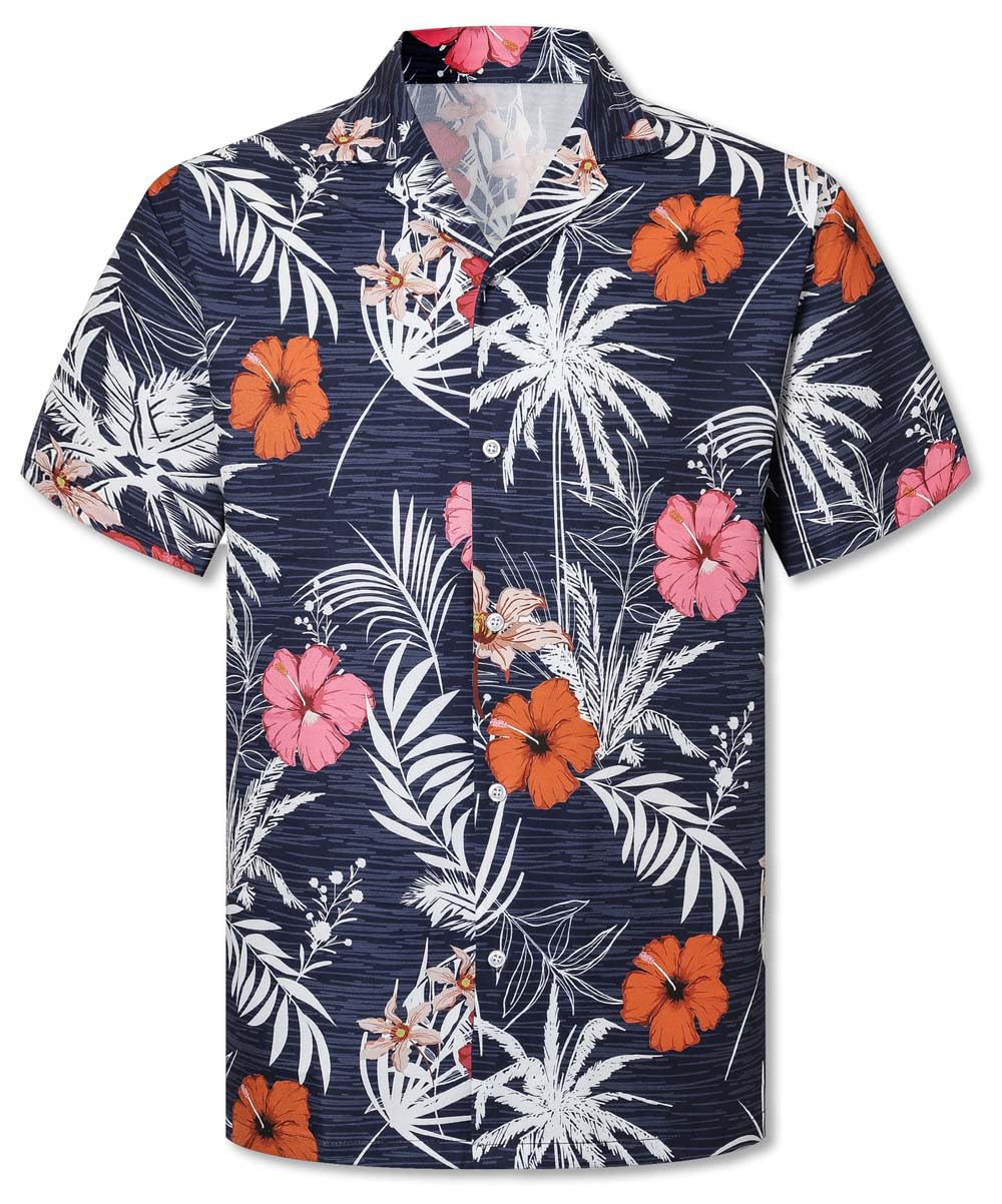 Cromoncent Hawaiian Shirt for Boy&amp;Men Short Sleeve Cuban Collar Tropical Holiday Summer Beach Shirts