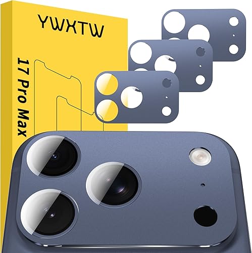 Miniatura 33 de YWXTW Protector de lente de cámara para iPhone 17 Pro, cobertura completa, protector de pantalla de lente de vidrio templado para iPhone 17 Pro