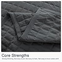 Vista 4 de KASENTEX - Juego de edredón lavable a máquina, cubrecama muy suave, ligero, lavado a la piedra, con costuras detalladas, unicolor, king extragrande