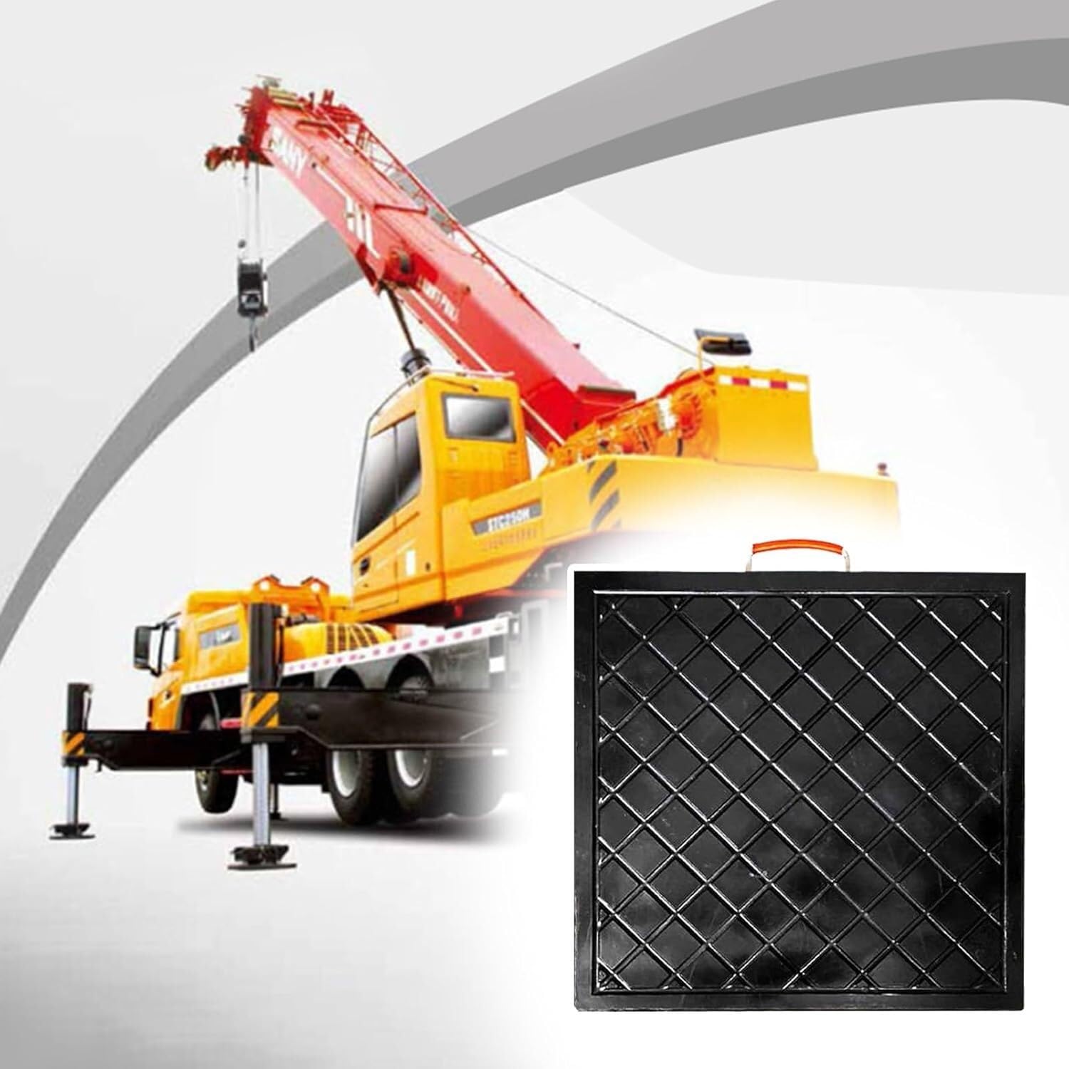 Patin de cric Robuste 50x50x7 cm : base haute résistance pour stabilisateurs de type C