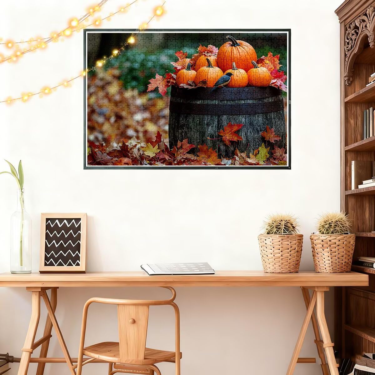 Puzzle 1500 elementów Dorośli Jesień Zestaw puzzli z dyni dla dorosłych 87 x 57 cm Kolorowe klasyczne Wyzwanie edukacyjne Superior Zabawki dla Mężczyzn Wyzwanie Zabawki Rodzinny Prezent Dekoracja