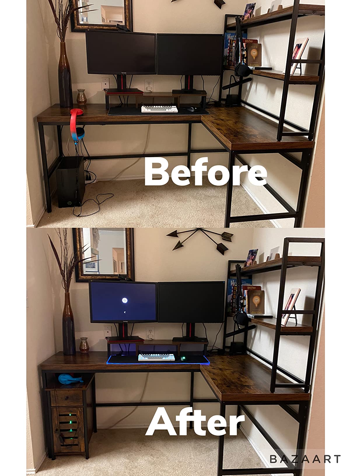 12/mo Finance VASAGLE Lowell Narrow Side Table, Nightstand with