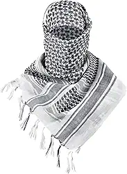 100% algodão cachecol militar Shemagh tático deserto Keffiyeh cabeça cachecol árabe com borla 109 x 109 cm
