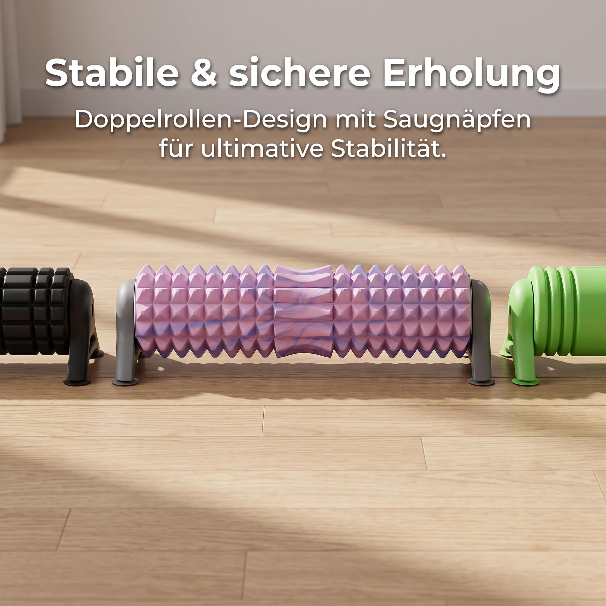 Faszienrolle Foam Roller für Muskelentspannung und Faszientraining – Roller, Lila