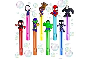 Superhero Party Favors: Set of 24 Bubble Wands for Kids