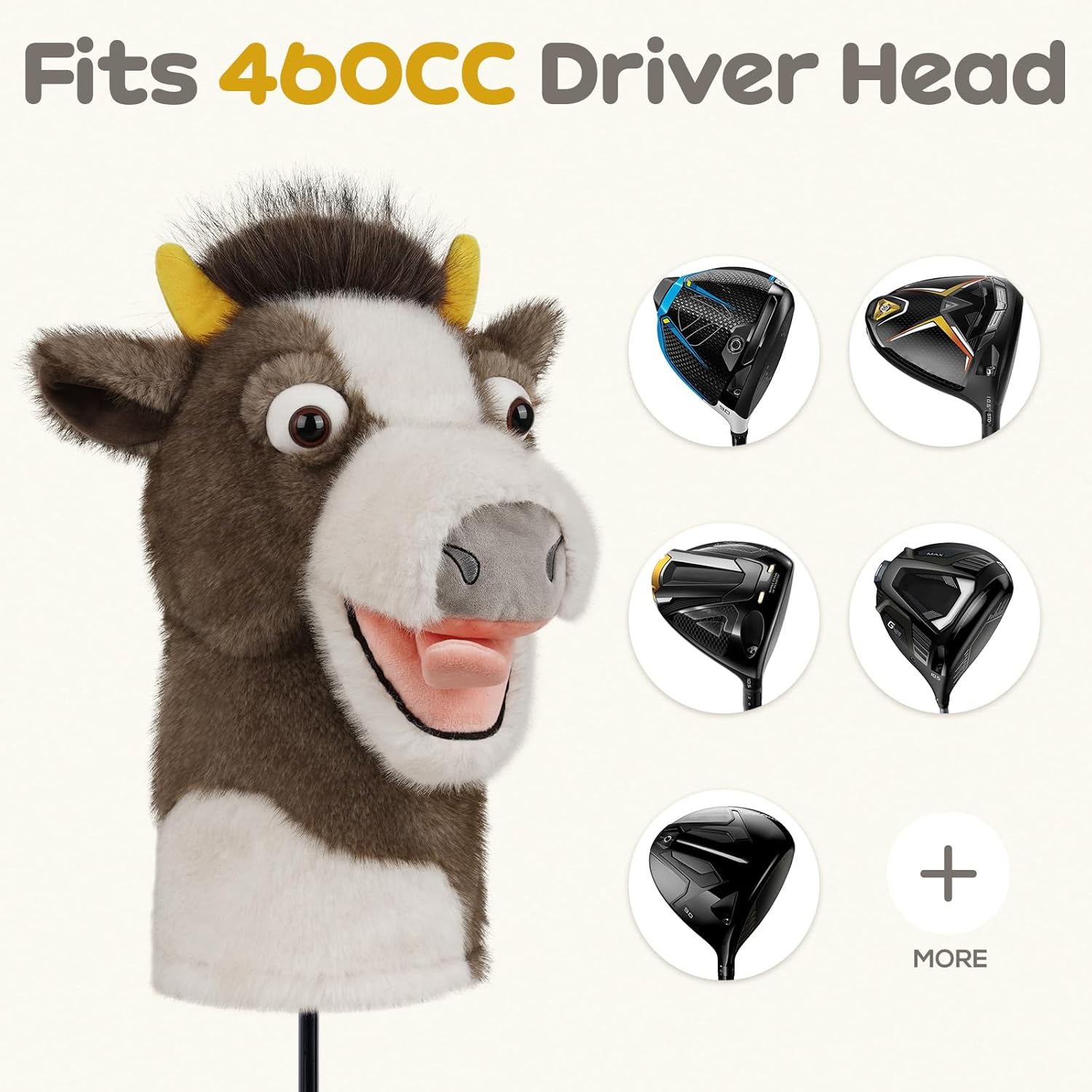 Craftsman Golf Club Head Cover Funny Cow Driver Headcover Cow Golf Club Cover Plush Animal Driver Head Cover Golf Gift