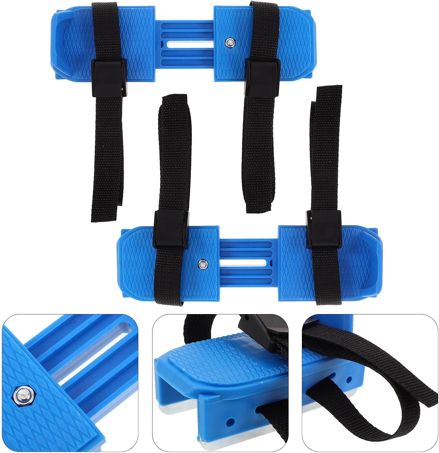 Adjustable Junior Ice Skates with Double Runner and Protective Covers, Comfortable Plastic Material for Outdoor Winter Sports and Physical Activities, 1 Pair