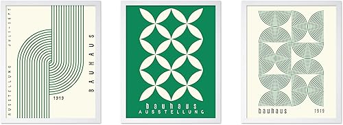 Poster Master Póster geométrico vintage de 3 piezas, impresión minimalista retro, arte de líneas, moderno de mediados de siglo, bohemio, abstracto,