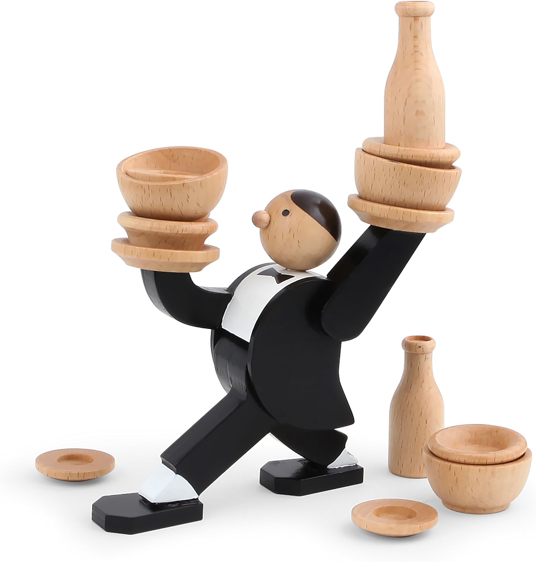 Kikkerland Don't Tip The Waiter Stacking Game