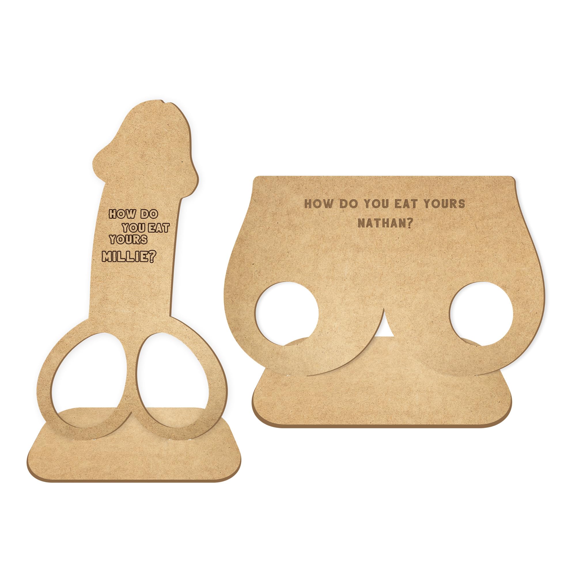 Print Maniacs Personalised Easter Engraved Creme Egg Treat Willy Joke Perfect Naughty Rude Gift Adult Humor FUN Add Name (Reece's Peanut Butter Eggs, Boob and Willy Stand)