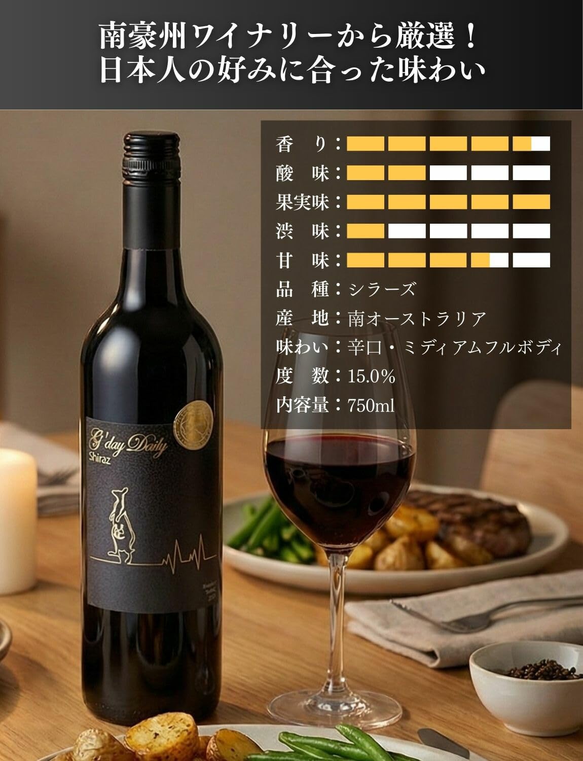 Amazon.co.jp: G'day Wine グッダイ デイリー シラーズ & シャルドネ 2