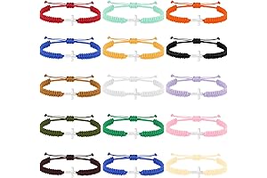 15-Piece Bundle of Faith-Inspiring Plastic Cross Bracelets