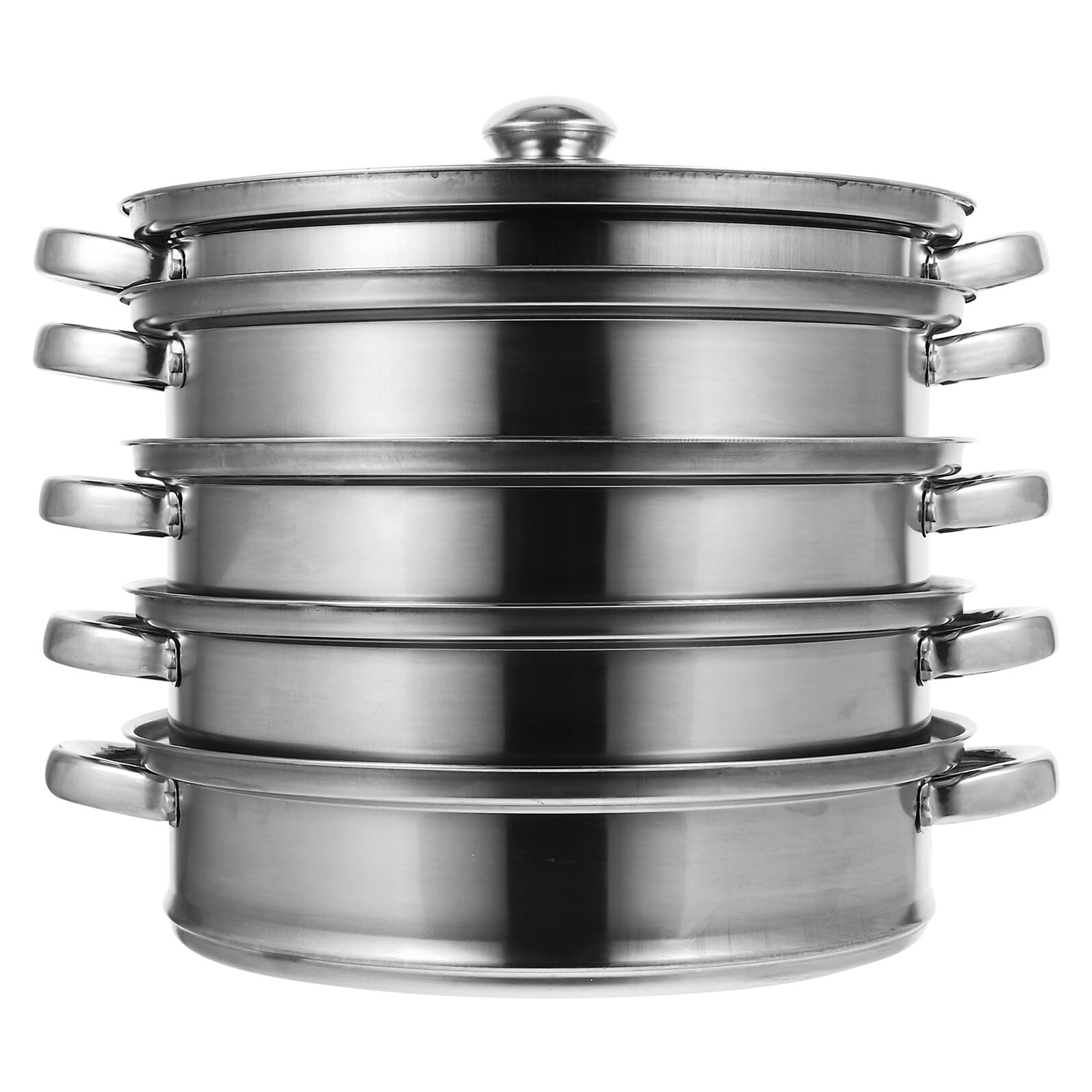 Pentola per Zuppa in Acciaio Resistente a Strati Multiuso per Cottura a Vapore e Bollitura Profonda Facile da Pulire per Cucina Casalinga