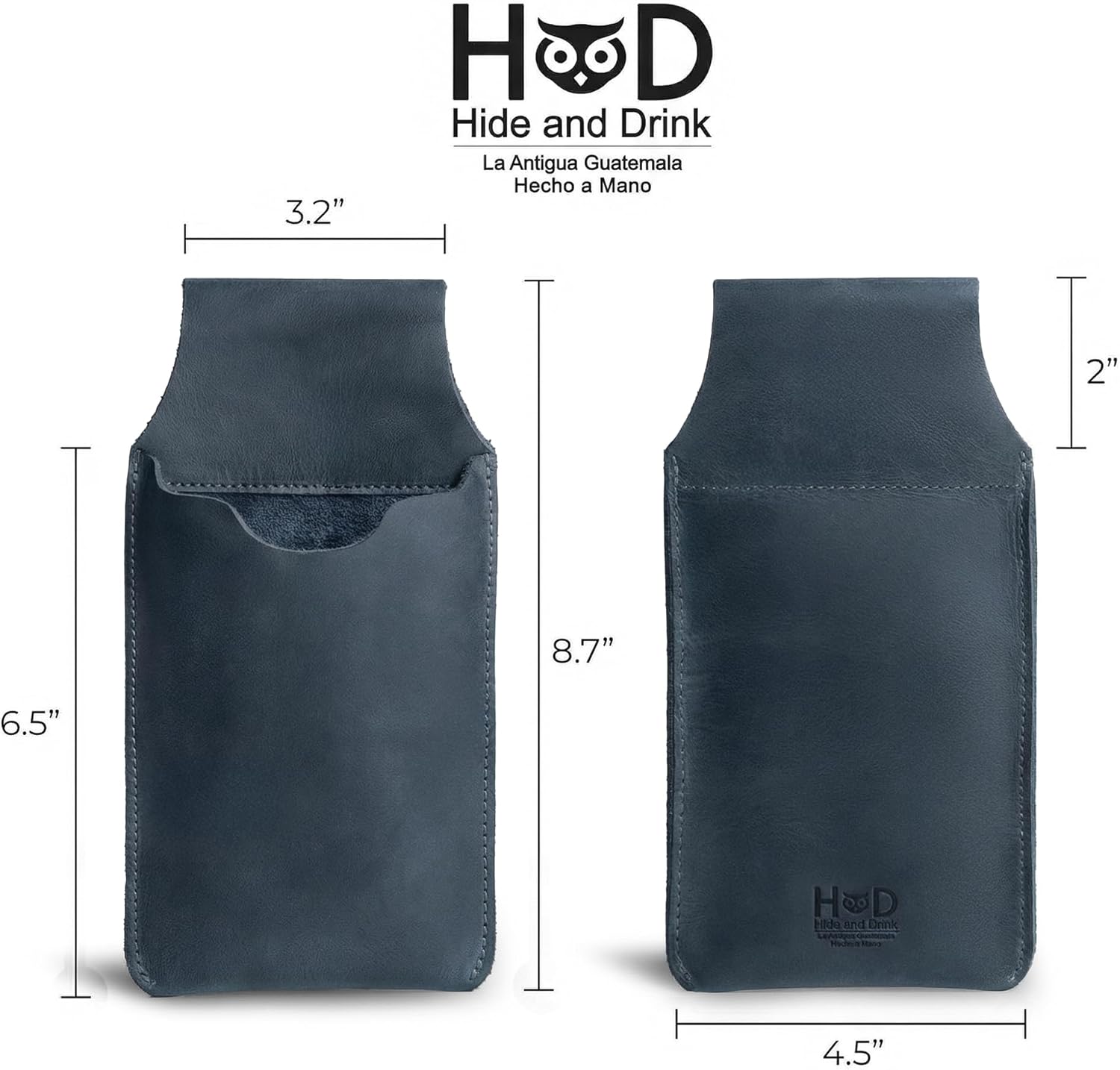 Hide & Drink, Waist Phone Holder Pouch, Accessory Bag, Soft Case for Work & Outdoors Essentials, Full Grain Leather Handmade