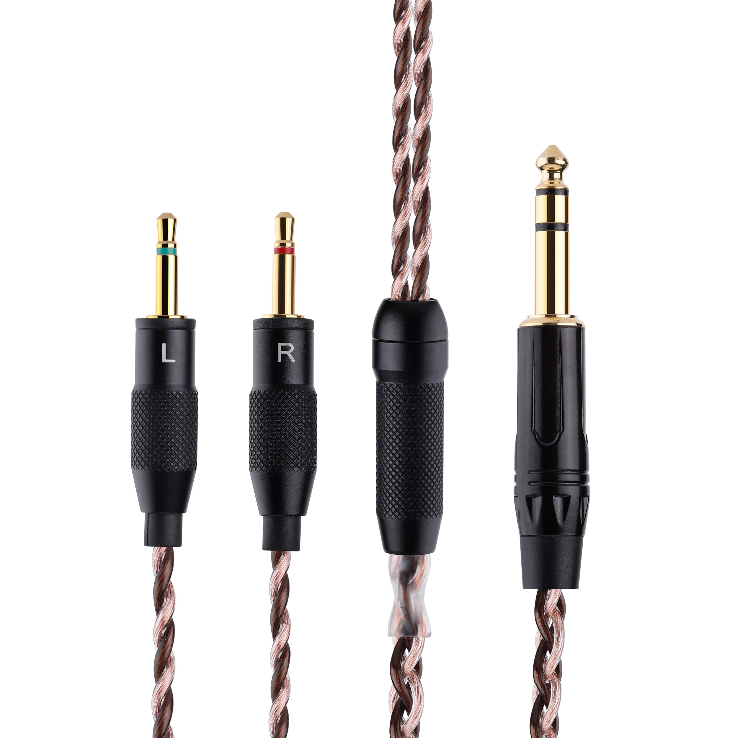 SIVGA P-Ⅱ Replacement 6N OCC Dual 2.5MM to 6.35MM Male Audio Cable for Hi-Fi Headphones (6.35MM)