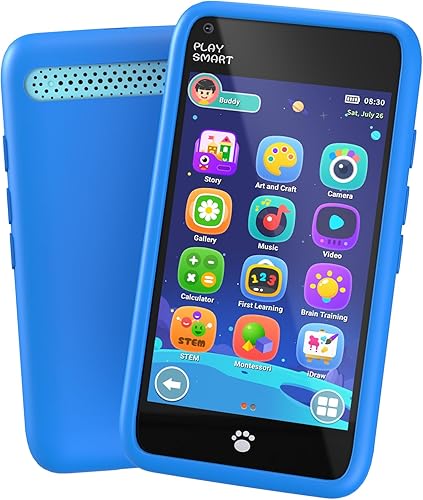 MOMILLA Teléfono inteligente de juguetes para niños, pantalla táctil de 3.97 pulgadas, regalos de cumpleaños de Navidad para niños inteligentes,