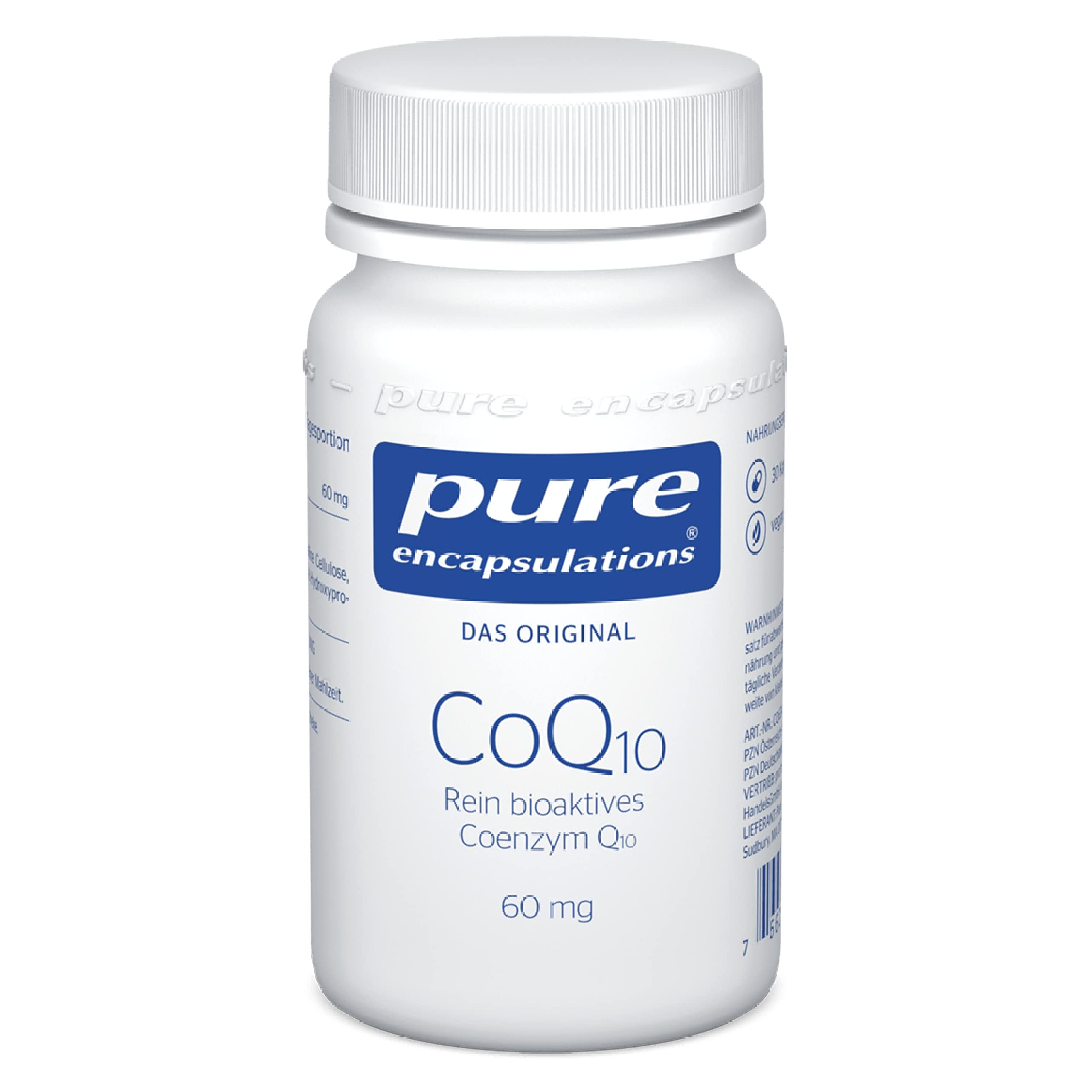 Pure Encapsulations - Coenzym Q10 60 mg - CoQ10 aus mikrobieller Fermentation - 30 Kapseln