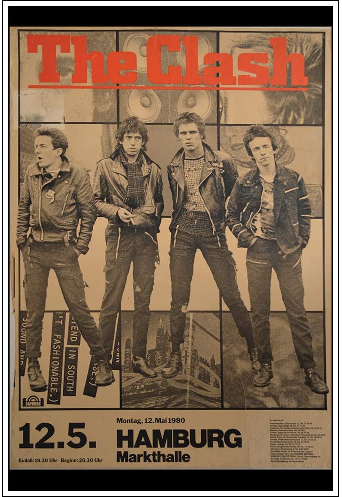 City Rockers Punk Rock Music Clash Concert Band Gig Poster Art Print for Framing