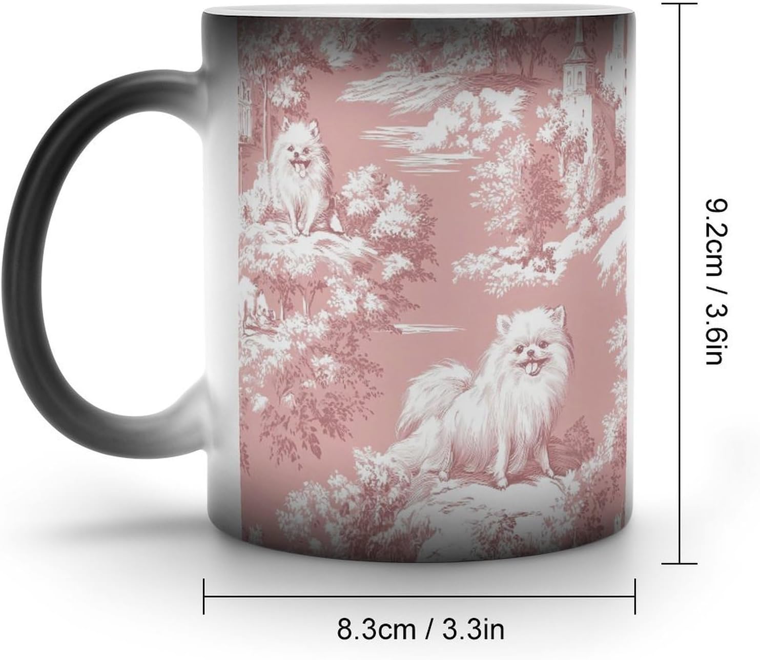 Pomeranian French Dog Pattern Funny Color Changing Coffee Mug Ceramic Magic Cup Personalized Discoloration Tea Mugs