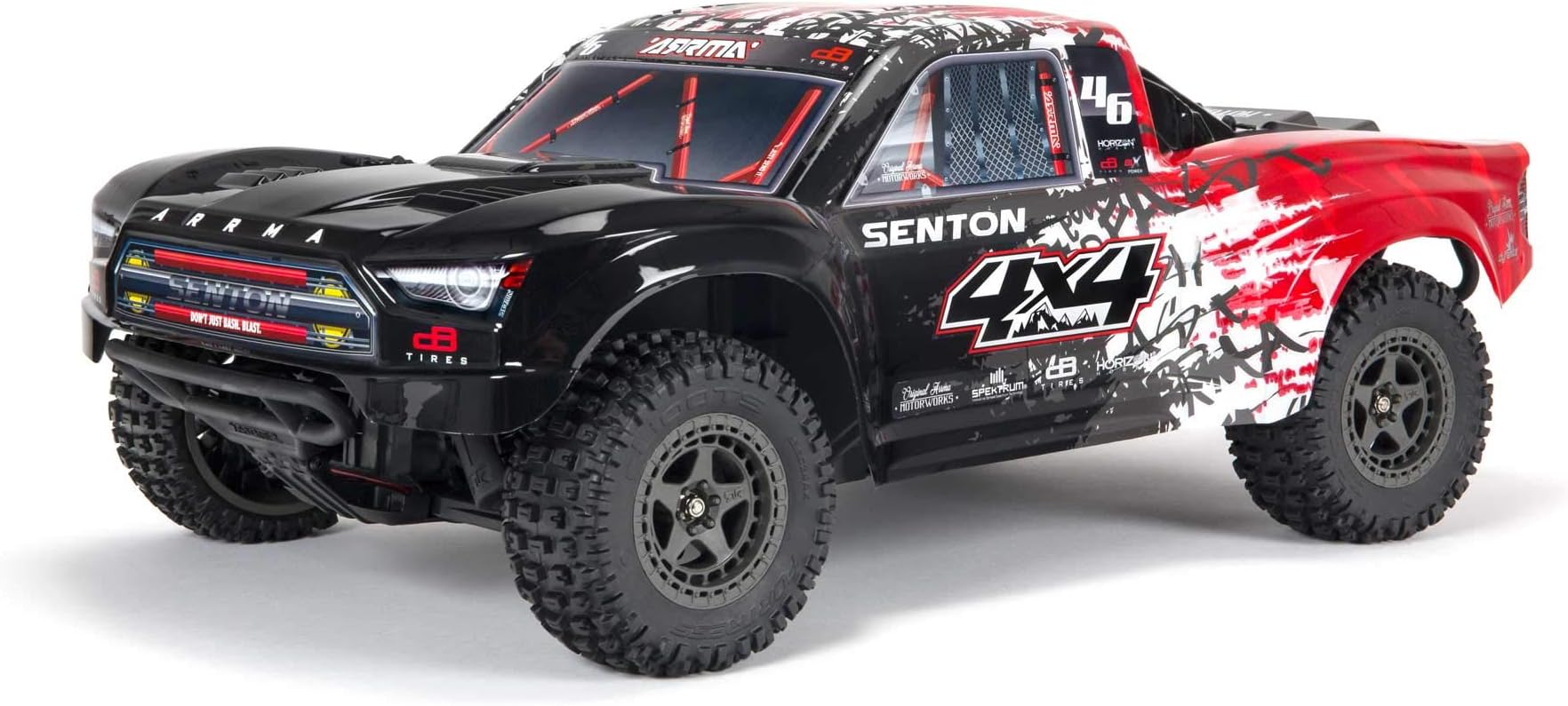 ARRMA 1/10 SENTON 4X4 V3 3S BLX Brushless Short Course Truck RTR (Transmitter and Receiver Included, Batteries and Charger Required), Red, ARA4303V3T2