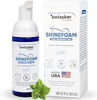 Swissklip ShineFoam Professional Teeth Whitening Gel Foam - Sensitive Teeth Safe, Instant Whitening Kit, Mint 1.69oz Made in USA