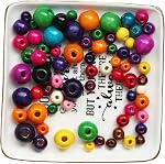 800Pcs Perles en bois colorées, BetterJonny 4 Taille Large trou perles en bois peint perles en Bois Perles d'espace pour Macrame Rosary Bracelet Bijoux fabrication artisanale(8mm 10mm 12mm 16mm)…
