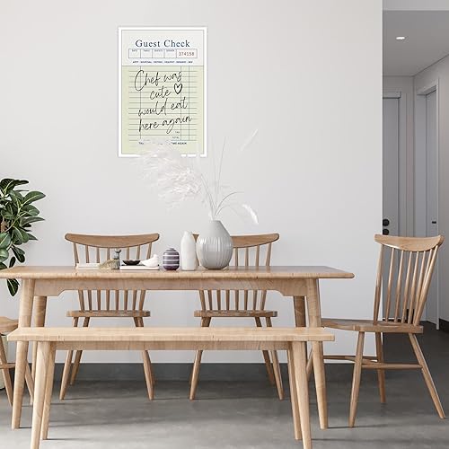 Miniatura 7 de Póster divertido de cuadros de invitado, retro, moderno, arte de pared Funky Preppy Chef Was Cute Would Eat Here Again, póster vintage de cuadros en