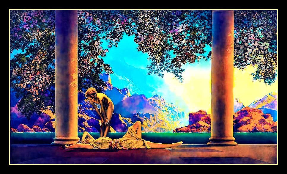 Amazon.com: Daybreak Fridge Magnet 6x10 Vintage Maxfield Parrish