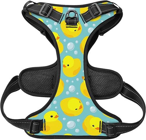 Miniatura 5 de Arnés para perro sin tirones, chaleco ajustable de patos de goma amarillos