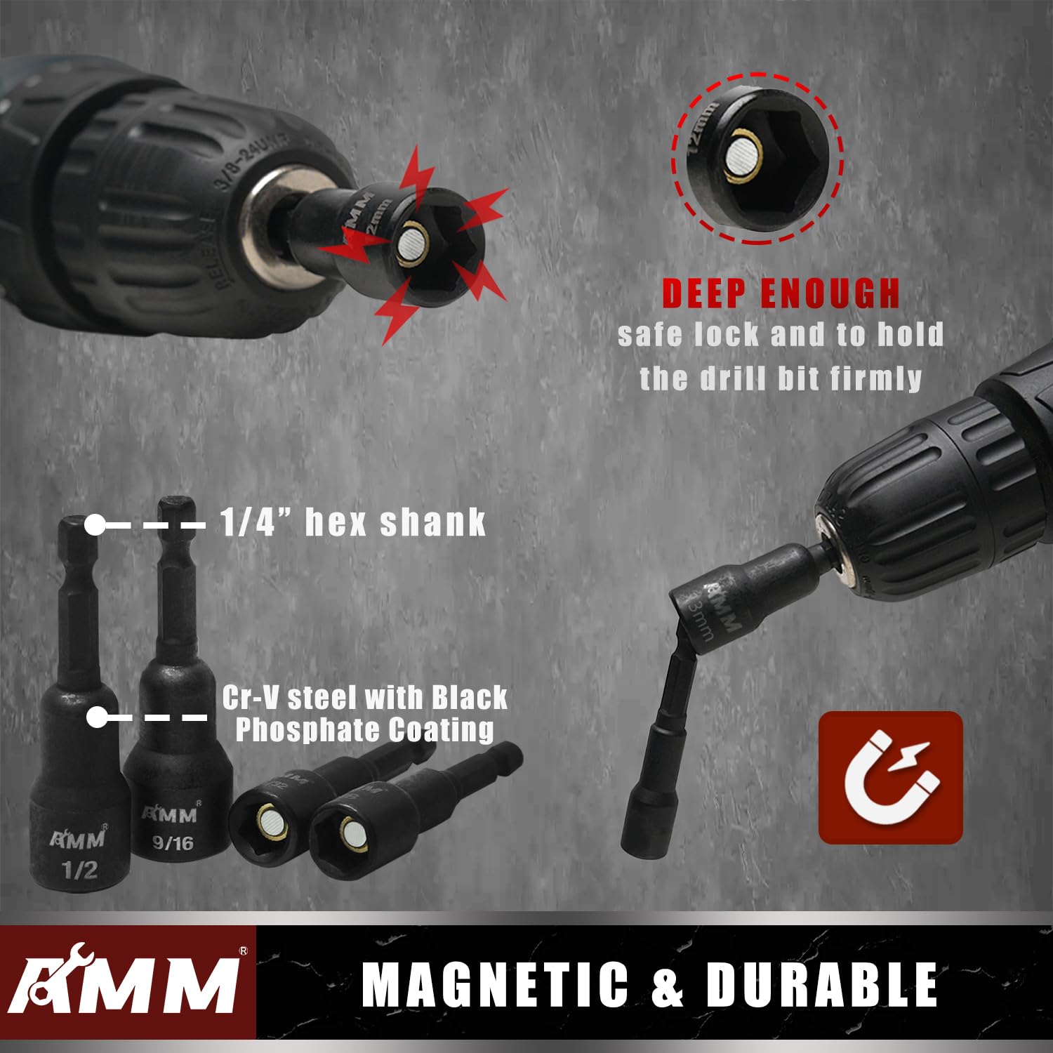 CASOMAN 55-teiliges Magnet-Bitset - Metrisch & Zoll Für Akkuschrauber