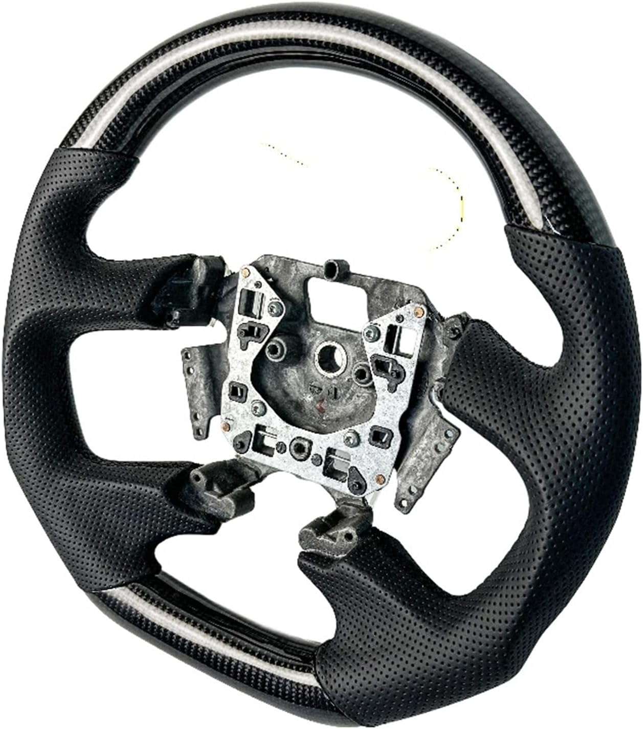 Car Accessories For Ford Steering Wheel Black Carbon Fiber For Xr6 Fg Mk2 Falcon Perforated Customized(Carbon Fiber)