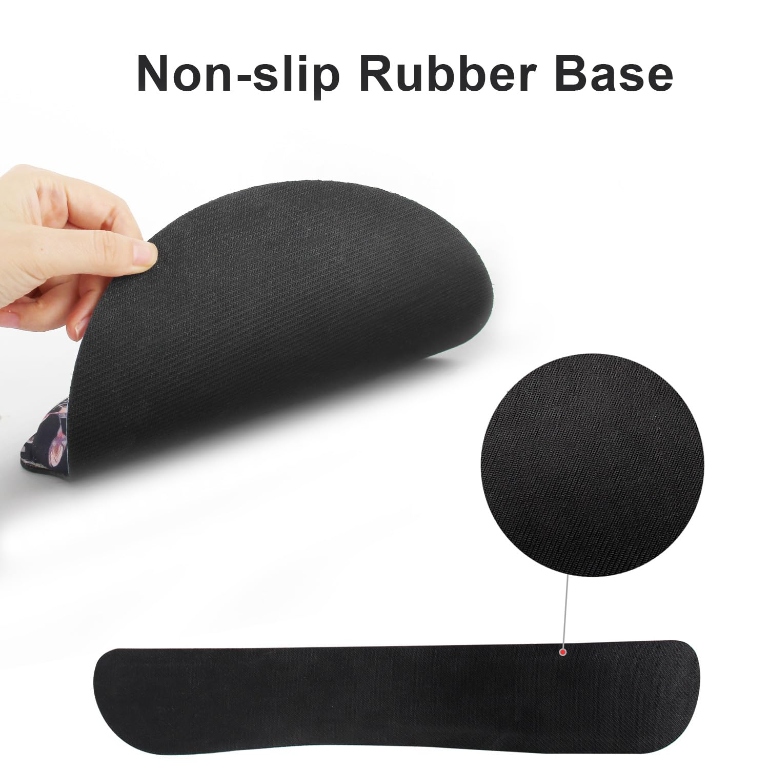 G JGOO Alfombrilla para mouse con reposamuñecas y reposamuñecas para teclado, reposamuñecas para teclado de computadora, alivio del dolor de espuma viscoelástica con base de goma antideslizante para