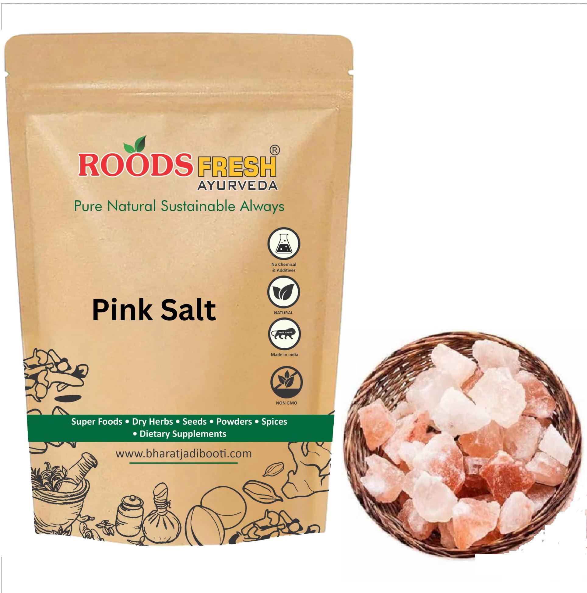 Rock Salt | Sendha Namak Whole Crystal | Lahori Namak Chunks 900 Gm